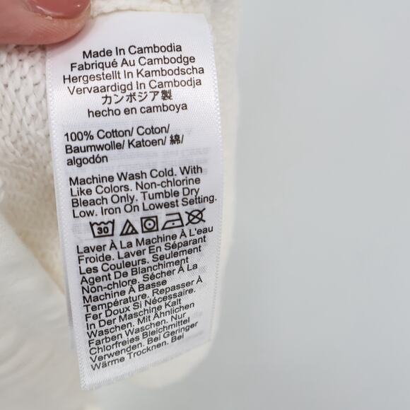 NWT J.Crew Women's Heritage Terry Wide-Leg Relaxed Fit Sweatpant Ivory Small - Picture 9 of 9